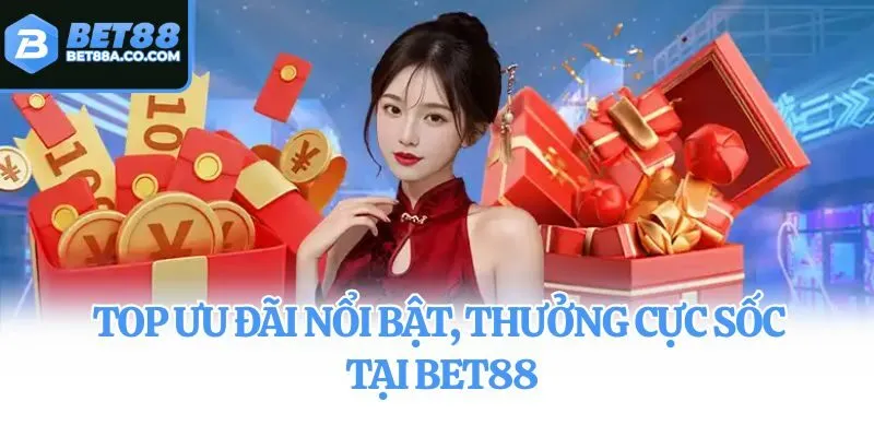 Top ưu đãi nổi bật, thưởng cực sốc tại Bet88